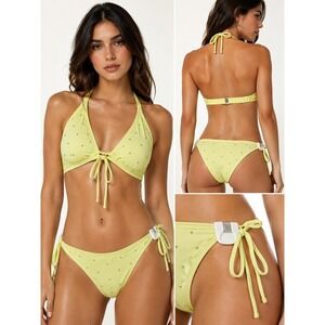 Pink forever 21 bikini set Size Small.  New With Tags Vaca Swim